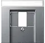 centraalplaat USB met tekstkader Systeem 55 aluminium mat (087626)