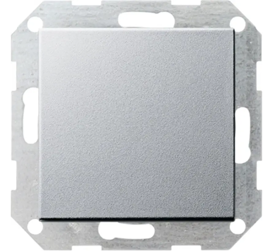 drukvlakschakelaar rechtstaand kruisschakelaar Systeem 55 aluminium mat (012326)