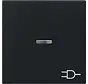 schakelwip controlevenster symbool wandcontactdoos Systeem 55 zwart mat (0209005)