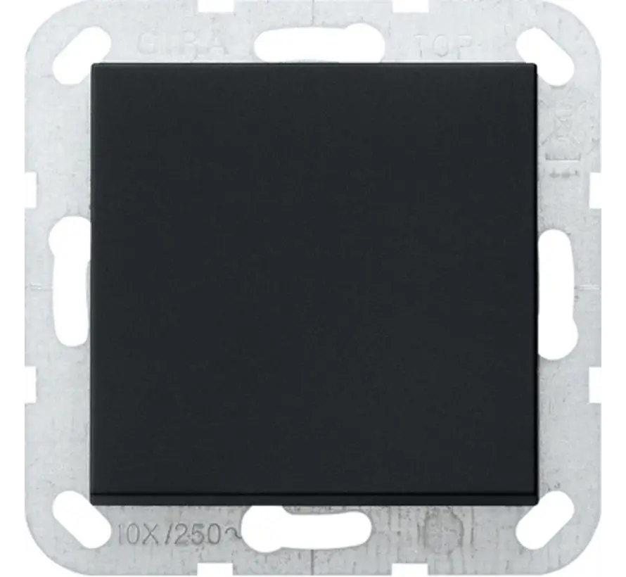 drukvlakschakelaar rechtstaand kruisschakelaar Systeem 55 zwart mat (0123005)