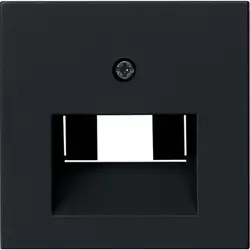 Gira centraalplaat RJ45 wandcontactdoos 1- en 2-voudig Systeem 55 zwart mat (0270005)
