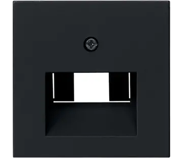 Gira centraalplaat RJ45 wandcontactdoos 1- en 2-voudig Systeem 55 zwart mat (0270005)