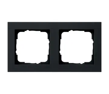 Gira afdekraam 2-voudig E2 zwart mat (021209)