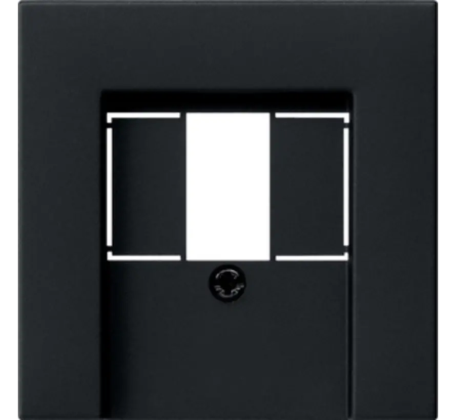 centraalplaat USB Systeem 55 zwart mat (0276005)