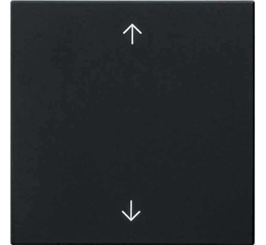 Systeem 3000 jaloezie/tastdimmerknop met pijlen Systeem 55 zwart mat (5361005)