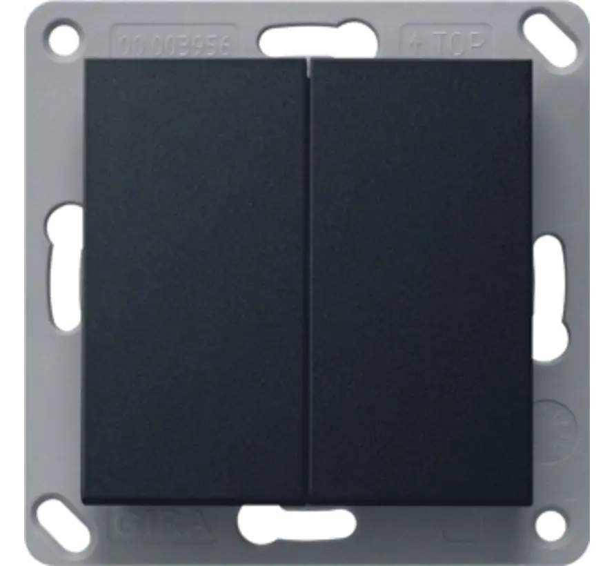 Bluetooth wandzender 2-voudig zwart mat (2462005)