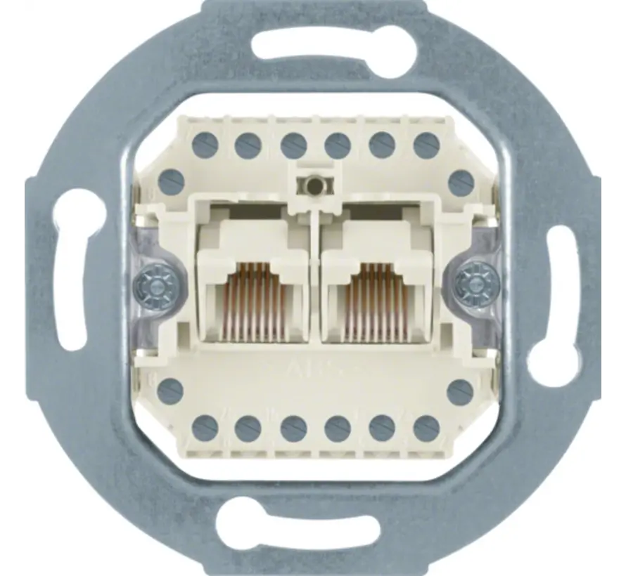 RJ45 data wandcontactdoos CAT3 2-voudig 8-aderig (4539)