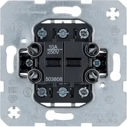 Berker serie pulsdrukker 2x wisselcontact 10A met spreidklemmen (503808)