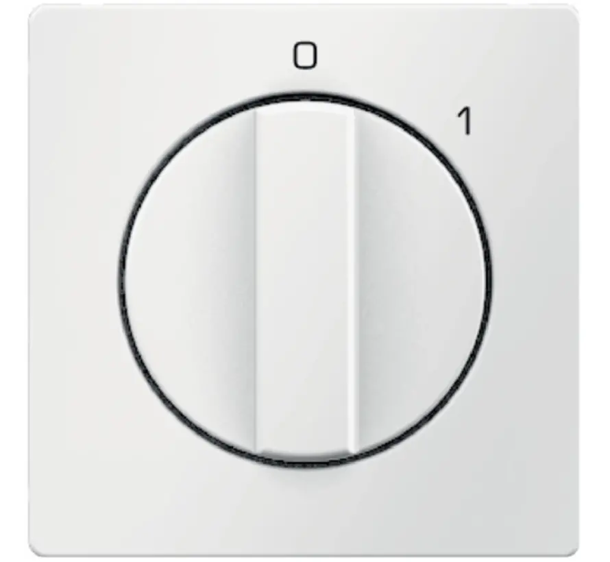 draaiknop voor draaischakelaar aan/uit met opdruk 0-1 Q1/Q3/Q7 wit (11506089)