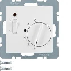 Berker kamerthermostaat verbreekcontact S1/B3/B7 wit mat (20301909)