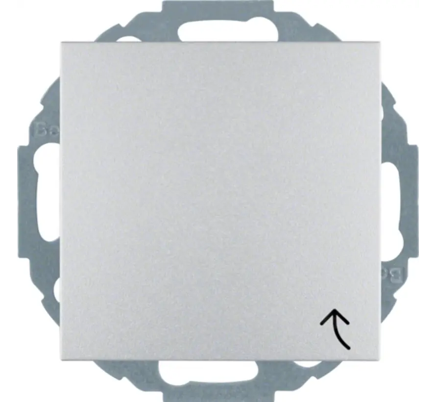 wandcontactdoos randaarde kindveilig klapdeksel 45 graden draaibaar aluminium mat S1/B3/B7 aluminium mat (47441404)