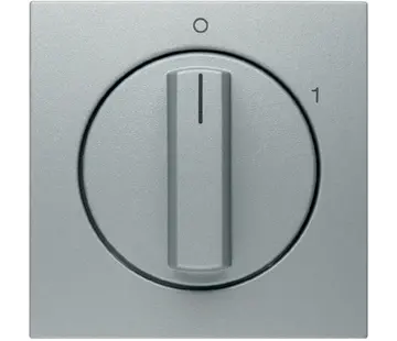 Berker draaiknop voor draaischakelaar aan/uit met opdruk 0-1 S1/B3/B7 aluminium mat (11501404)