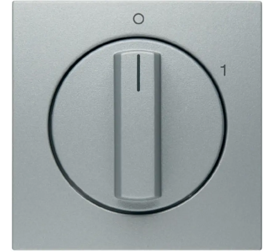 draaiknop voor draaischakelaar aan/uit met opdruk 0-1 S1/B3/B7 aluminium mat (11501404)
