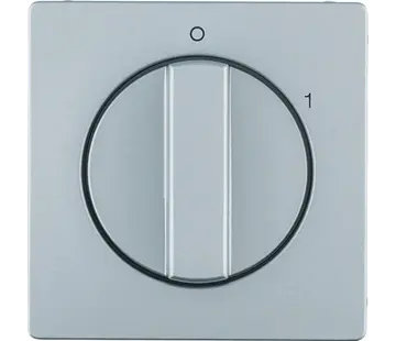 Berker draaiknop voor draaischakelaar aan/uit met opdruk 0-1 Q1/Q3/Q7 aluminium (11506084)