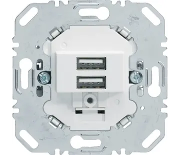 Berker USB-wandcontactdoos 3A 2-voudig wit mat standaard (260209)