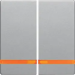 Berker schakelwip 2-voudig controlevenster Q1/Q3/Q7 aluminium (16276084)