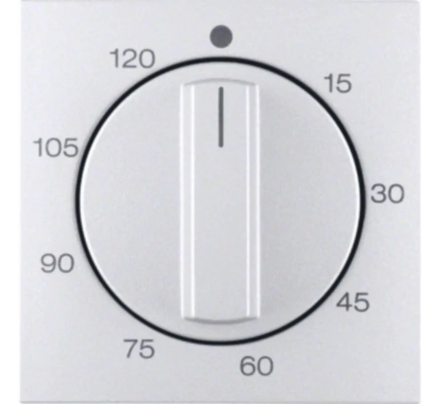 draaiknop tijdschakelaar 120 minuten S1/B3/B7 aluminium mat (16331404)