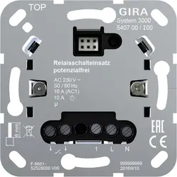 Gira System 3000 relais schakelaar potentiaalvrij (540700)