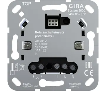 Gira System 3000 relais schakelaar potentiaalvrij (540700)