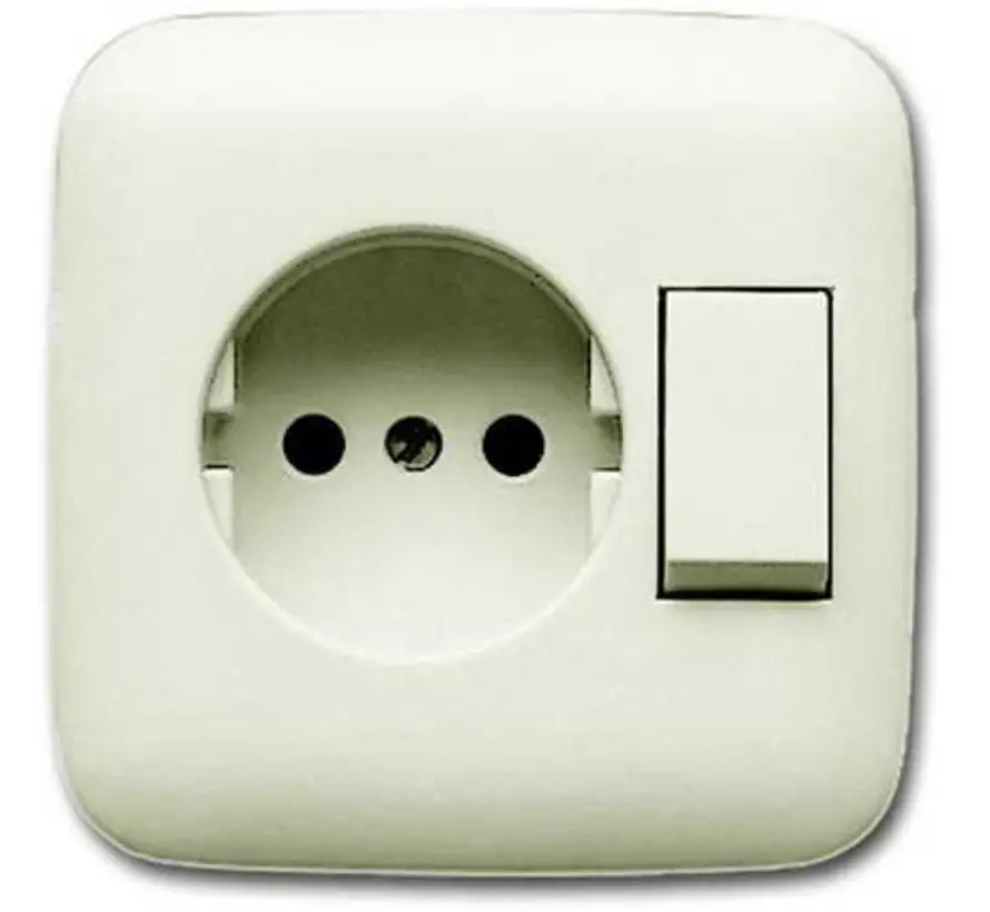 combinatie wandcontactdoos/schakelaar zonder randaarde Standaard SI (4310/6 UJ-212-500)