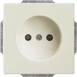 Busch-Jaeger wandcontactdoos zonder randaarde kindveilig Future Linear creme glanzend (2300 UCRKS-82-503)