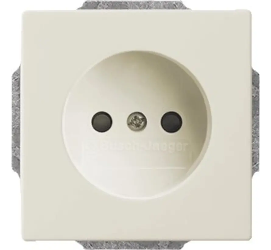 Future Linear wandcontactdoos zonder randaarde kindveilig creme glanzend (2300 UCRKS-82-503)