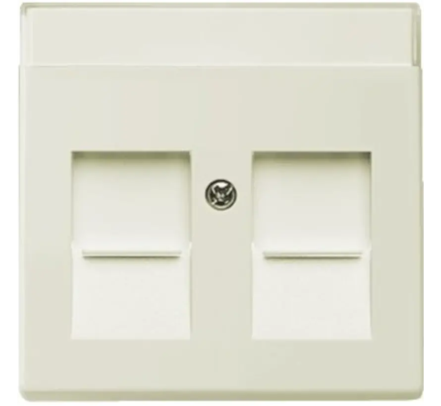 centraalplaat modular jack 2-voudig creme (1800-82)