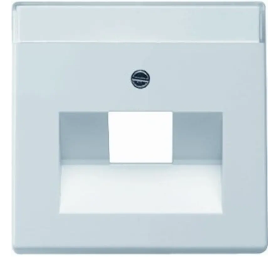 centraalplaat RJ45 wandcontactdoos 1-voudig aluzilver mat (1803-83)