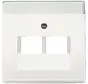 centraalplaat RJ45 wandcontactdoos 2-voudig studiowit mat (1803-02-884)