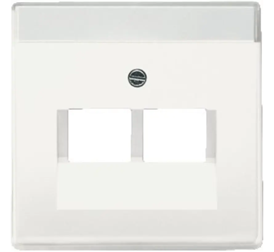 centraalplaat RJ45 wandcontactdoos 2-voudig studiowit mat (1803-02-884)