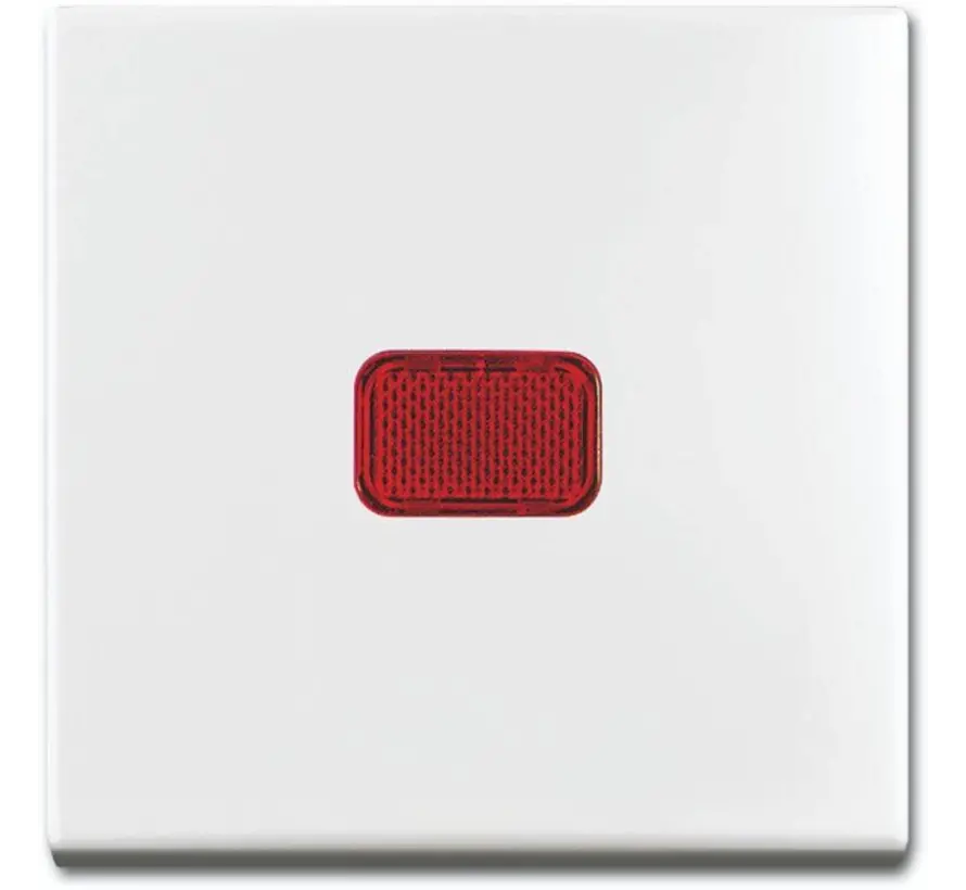 schakelwip met groot rood controlevenster Balance SI wit glans (2509-914)