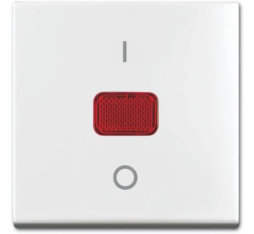 schakelwip met rood controlevenster en opdruk 0–1 Balance SI wit glans (2508-914)