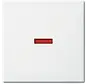 schakelwip met klein rood controlevenster Balance SI wit glans (1789-914)