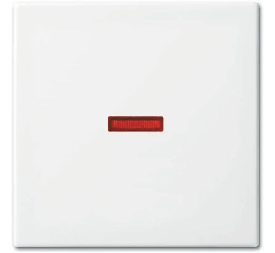 schakelwip met klein rood controlevenster Balance SI wit glans (1789-914)