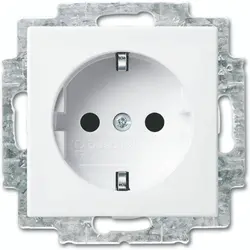 Busch-Jaeger wandcontactdoos randaarde Safety+ met LED-oriëntatieverlichting Balance SI wit glans (20 EUCBLI-914)