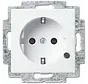 wandcontactdoos randaarde Safety+ met LED-controleverlichting Balance SI wit glans (20 EUCBL-914)