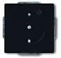 wandcontactdoos randaarde met overspanningsbeveiliging Future Linear zwart mat (2310EUGL/VA-885-11)