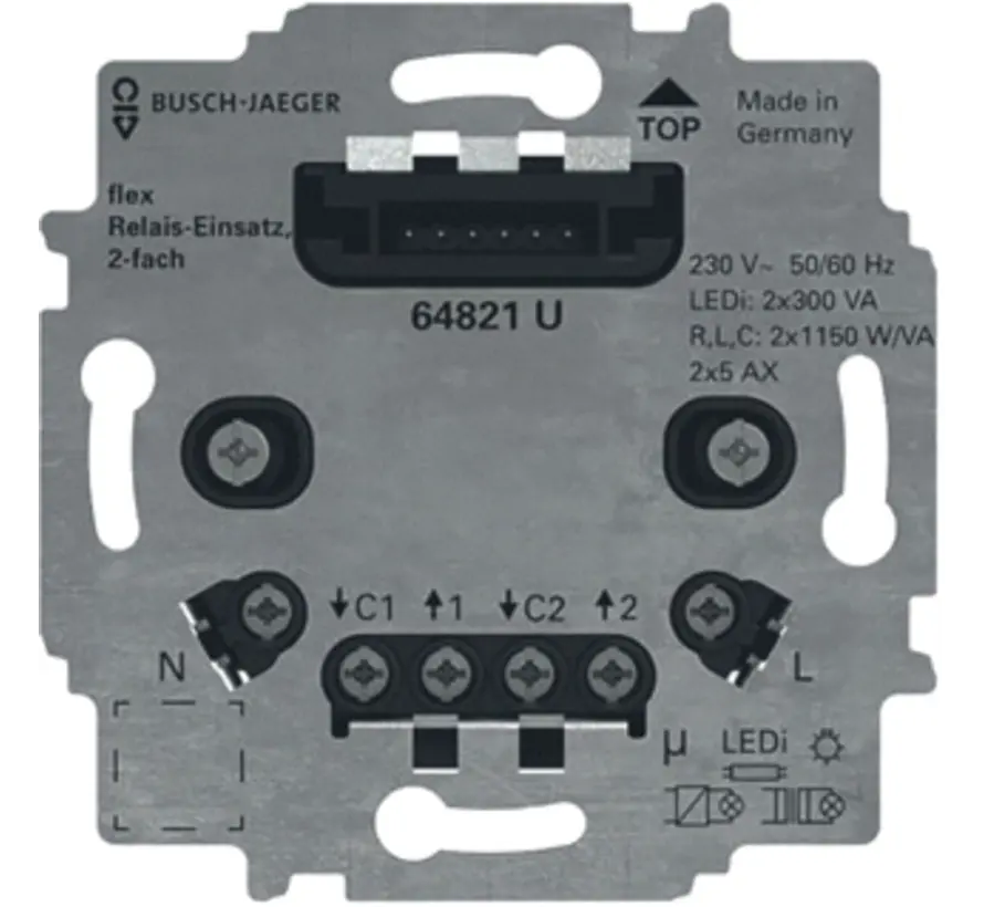 relaissokkel flex 2-voudig (64821 U)