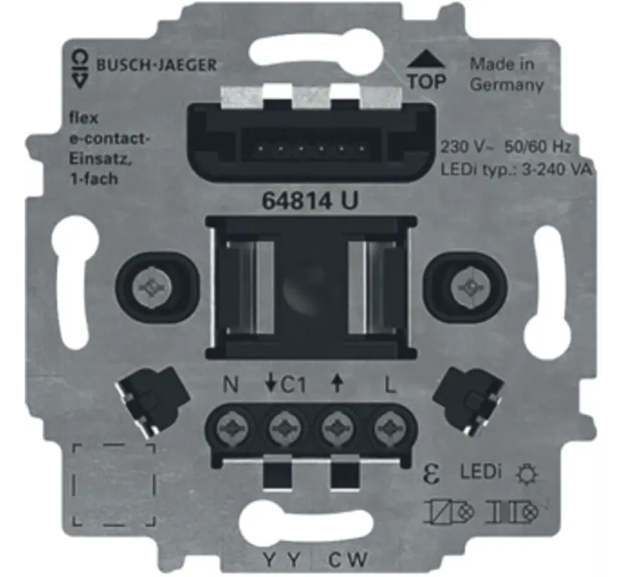 e-contactsokkel flex 1-voudig (64814 U)