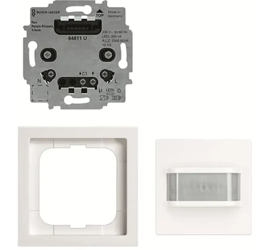bewegingsmelder met comfort-sensor en selectlens compleet Future Linear studiowit glans (64762 UJ-84)