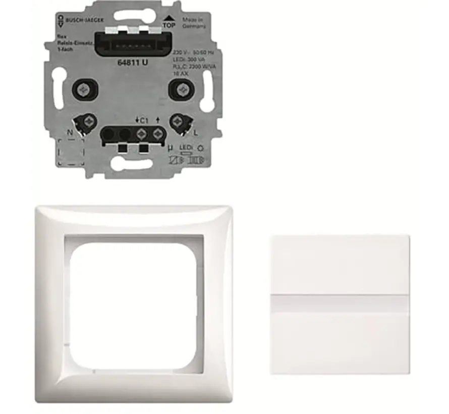 flex comfortschakelaar compleet met relaissokkel Balance SI wit glans (64765 UJ-914)