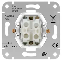 Kopp enkel drukcontact terugverend 2 maakcontacten (503800002)