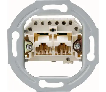 Kopp UAE sokkel voor telefoon en data 2-voudig RJ11/12 RJ45 (33369401)