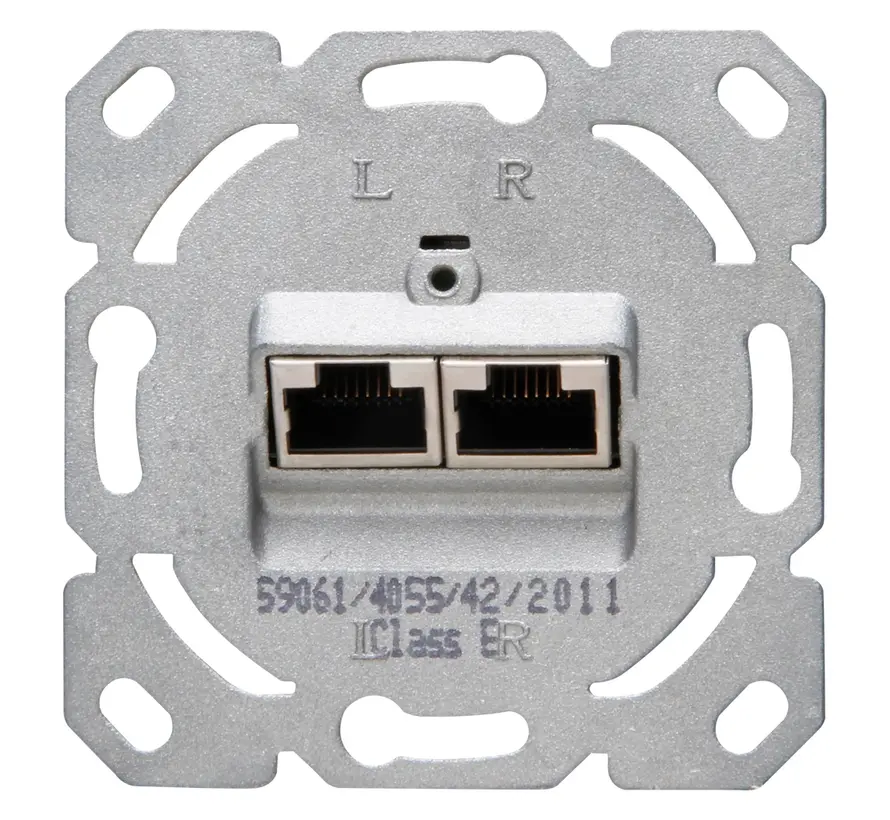 RJ45 data wandcontactdoos CAT6 2-voudig (920100004)