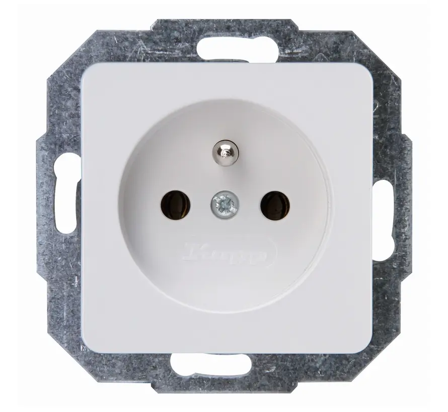 wandcontactdoos met penaarde Belgie HK02 Milano arctic wit (918913009)