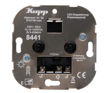 Kopp duo dimmer LED 2x 5-40W (844100000)