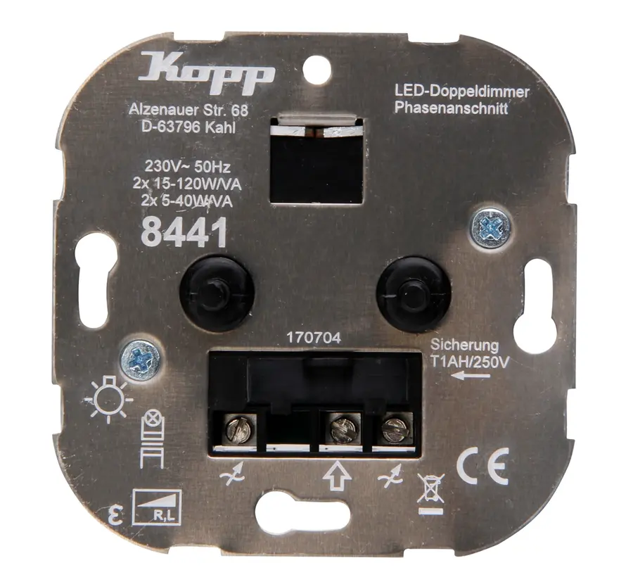 duo draaidimmer LED 2x 5 - 40 Watt (844100000)