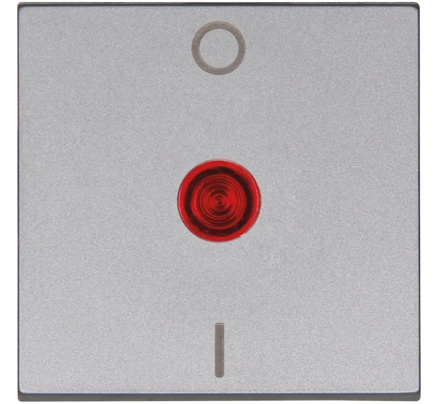 schakelwip controlevenster rood met opdruk 0 - I HK07 Athenis staal grijs (491982001)
