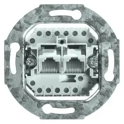 PEHA RJ45 data wandcontactdoos CAT3 2-voudig (1958/8 UAE O.A.)