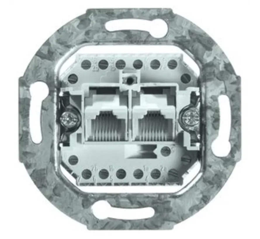 RJ45 data wandcontactdoos CAT3 2-voudig (1958/8 UAE O.A.)